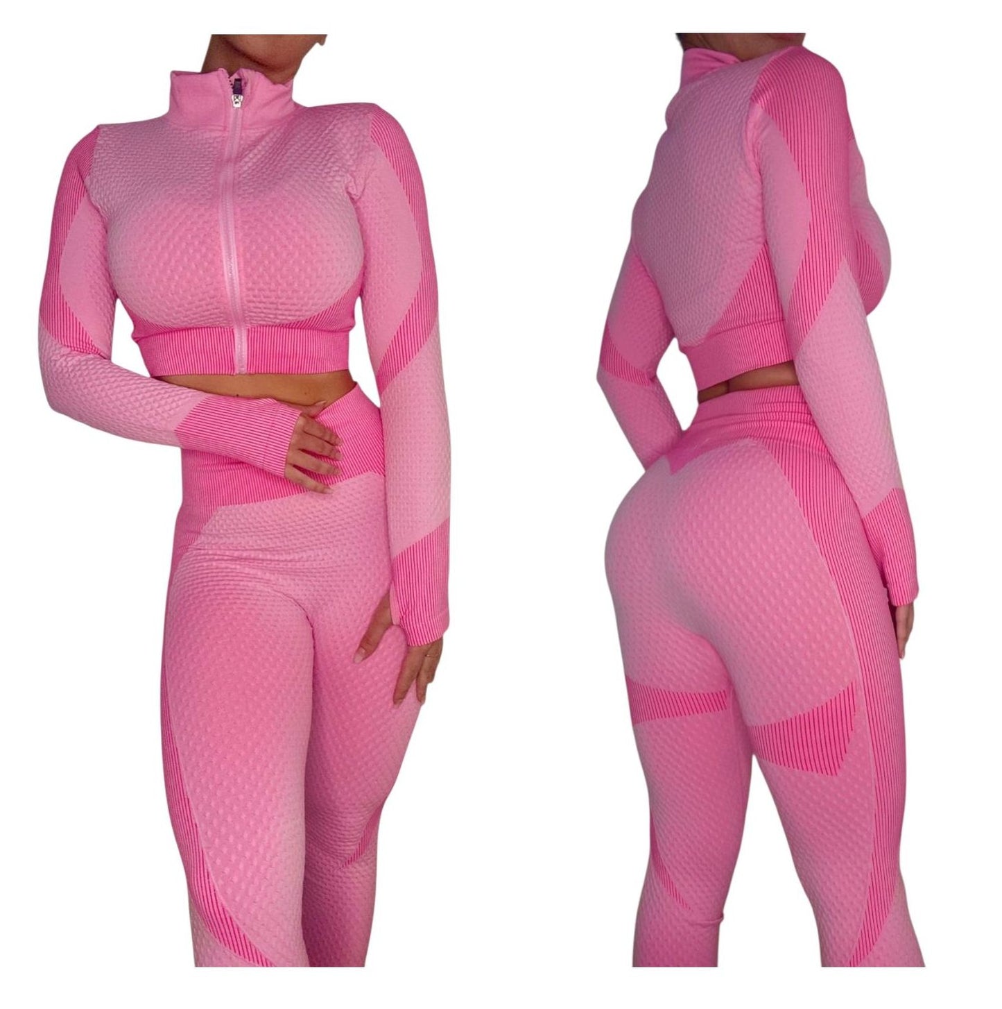 Conjunto Deportivo Premium con Campera – Rosa Chicle