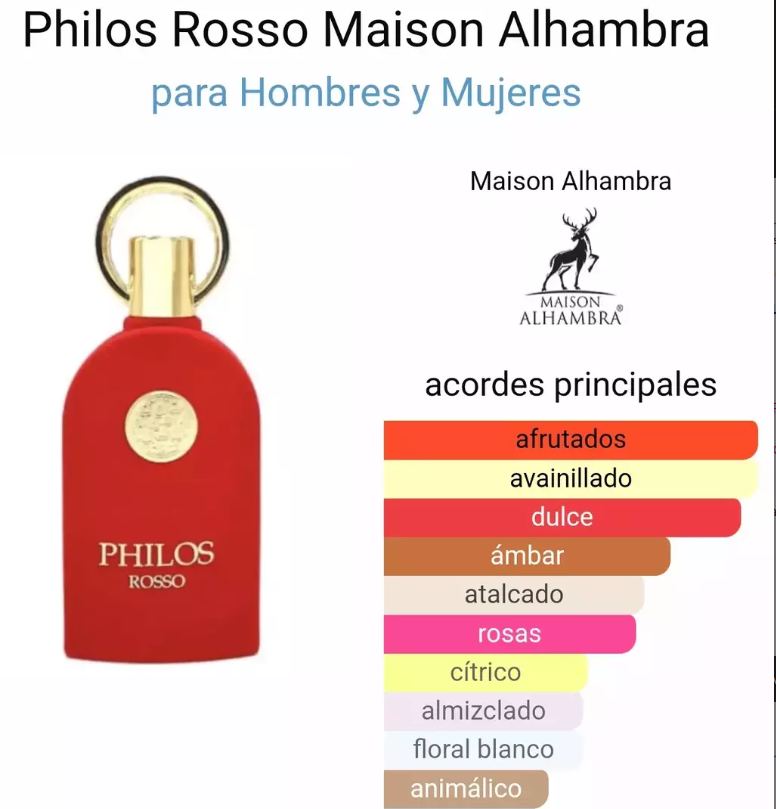 MAISON ALHAMBRA PHILOS ROSSO
EDP 30ML