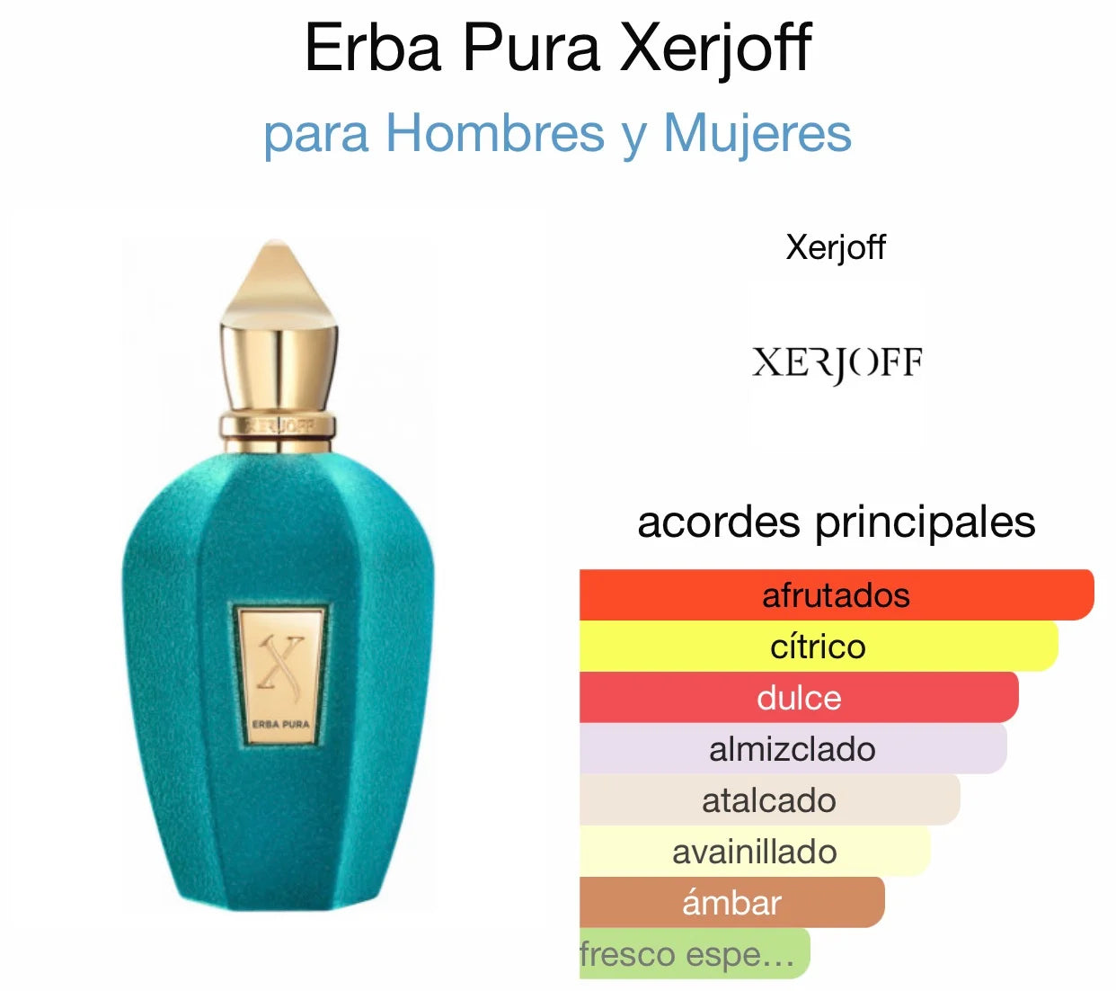 XERJOFF ERBA PURA EUA DE PARFUM 100ML