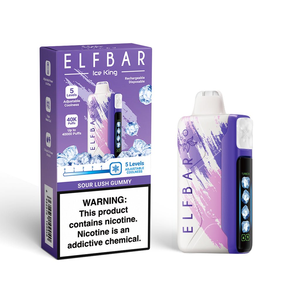 SOUR LUSH GUMMY  ELF BAR ICE KING 40K