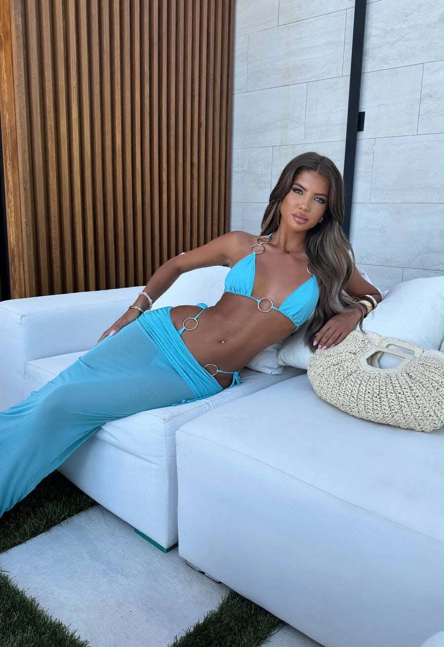 Set 3 piezas bikini + pareo sirena