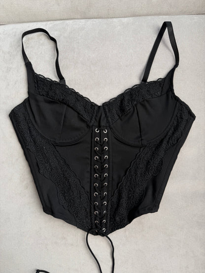 Top corset cordones