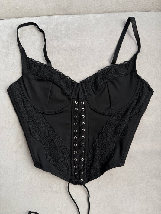 Top corset cordones