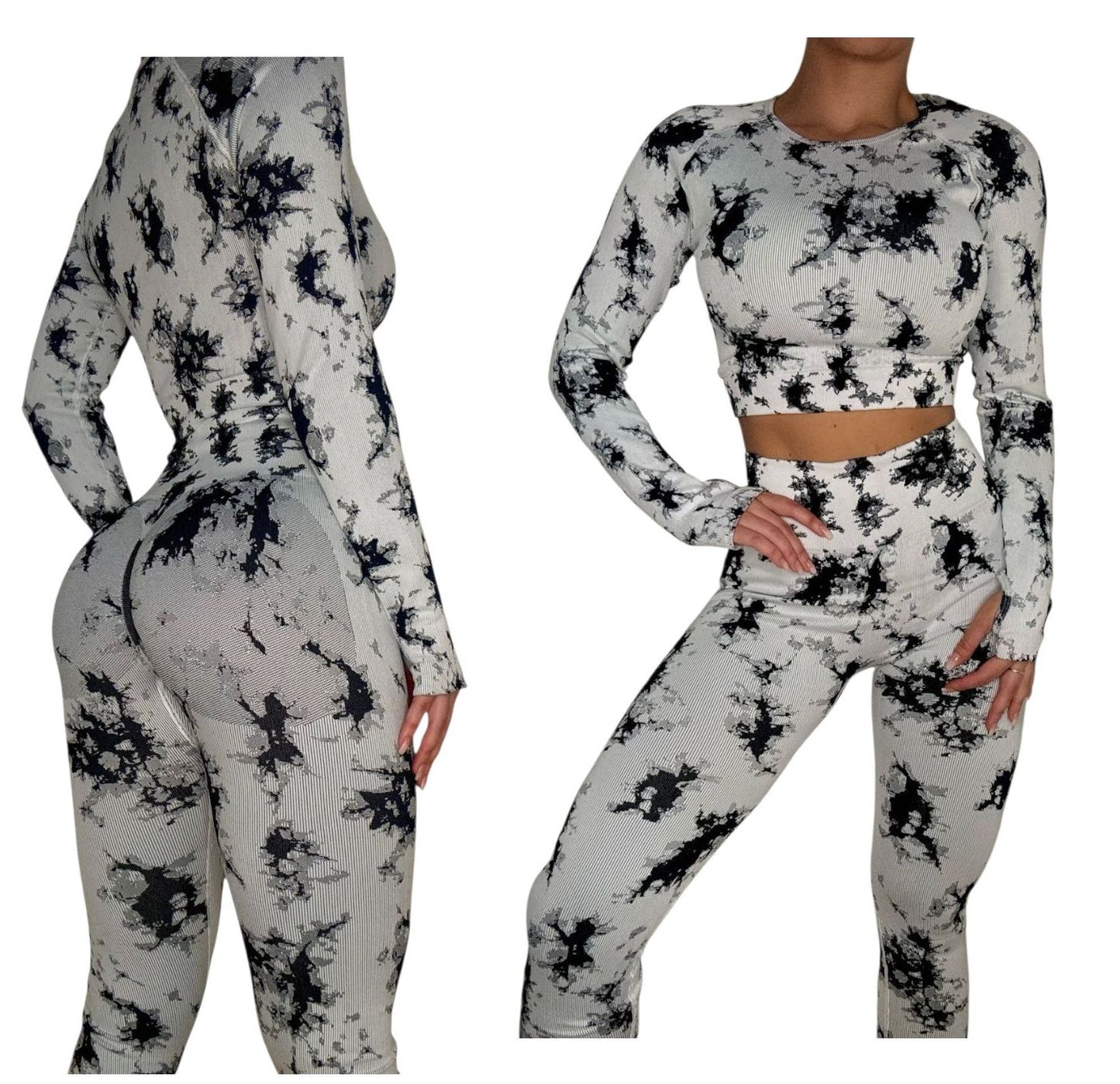 Conjunto  Deportivo Importado Push Up – Estampado Tie Dye -