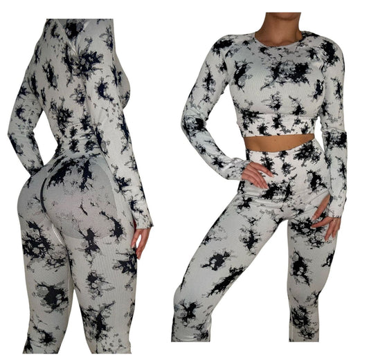 Conjunto  Deportivo Importado Push Up – Estampado Tie Dye -