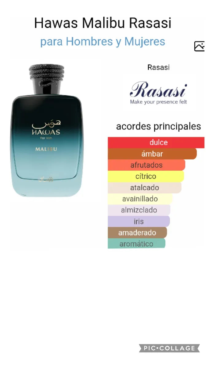 RASASI HAWAS MALIBÚ FOR HIM EDP DECANT