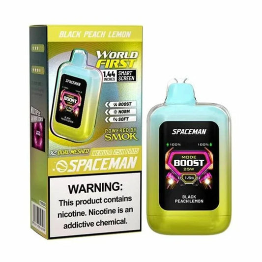 BLACK PEACH LEMON SMOK SPACEMAN NEBULA 25K PUFFS
