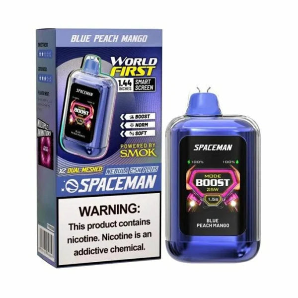 BLUE PEACH MANGO SMOK SPACEMAN NEBULA 25K PUFFS