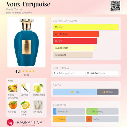 PARIS CORNER VOUX TURQUOISE EDP 100ML