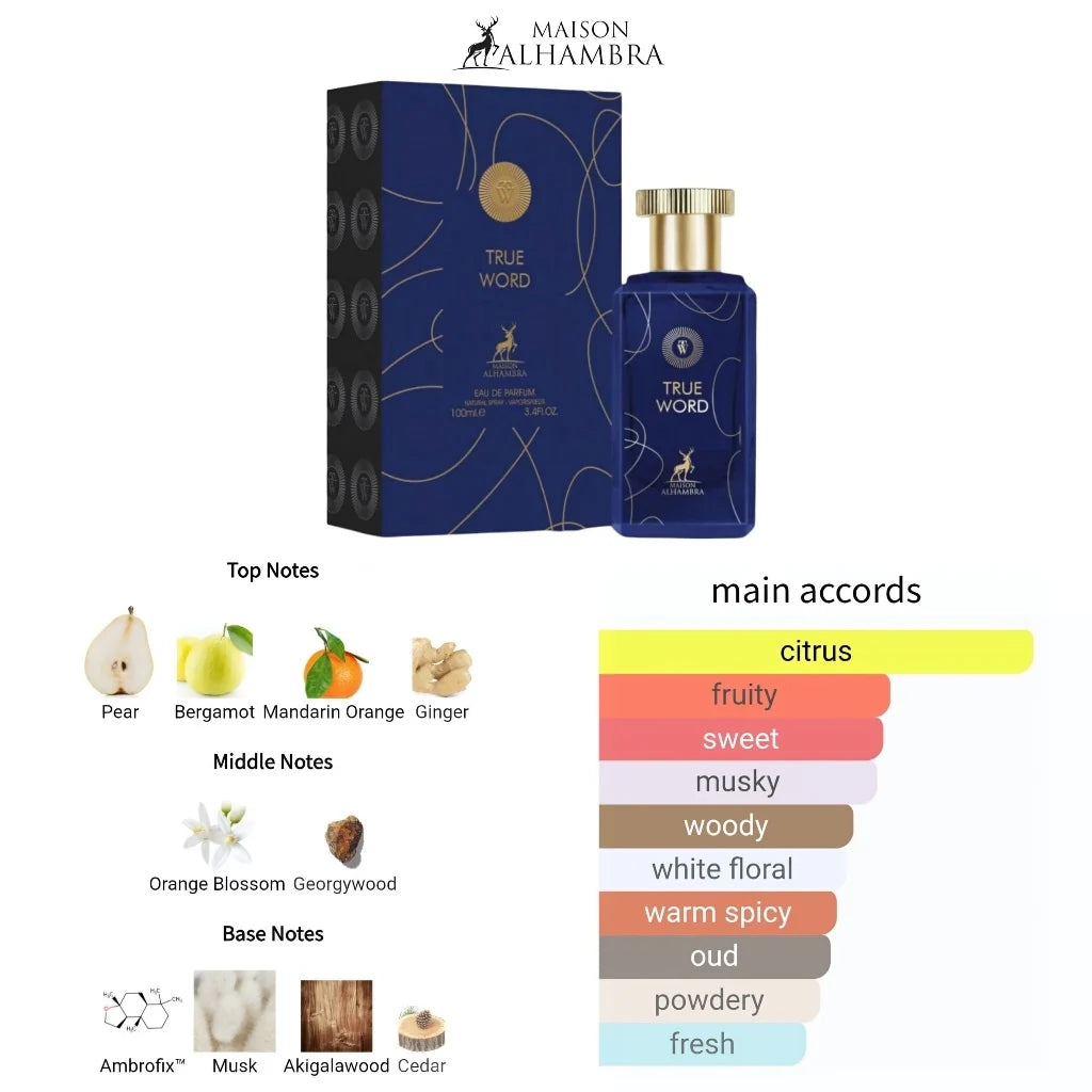 MAISON ALHAMBRA TRUE WORD EDP 100ML