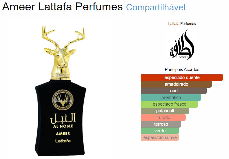 LATTAFA AL NOBLE AMEER EDP 100ML UNISEX
